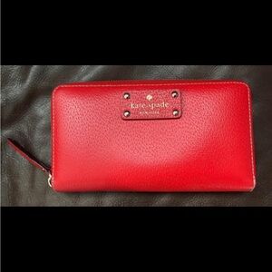 Kate Spade Red Leather Wallet